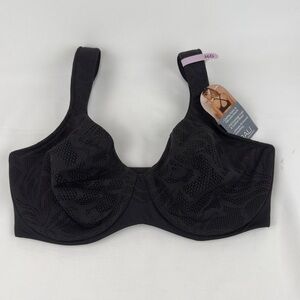 Bali Black Underwire Full Coverage Bra 36D NWT